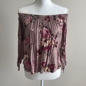 Off the shoulder floral top